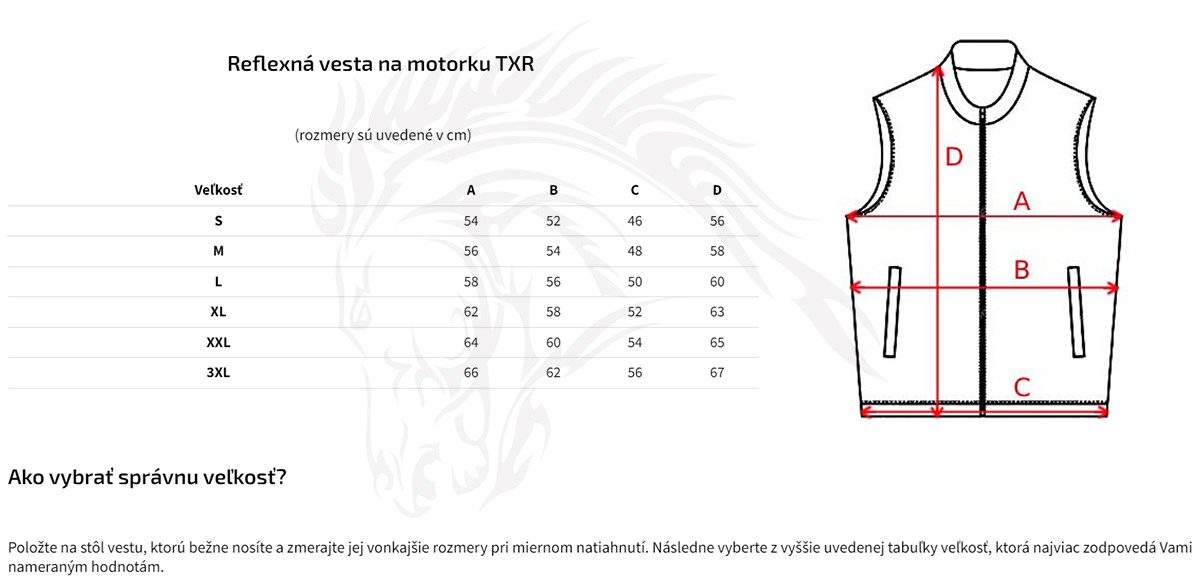 TXR Reflexná vesta na motorku TXR M